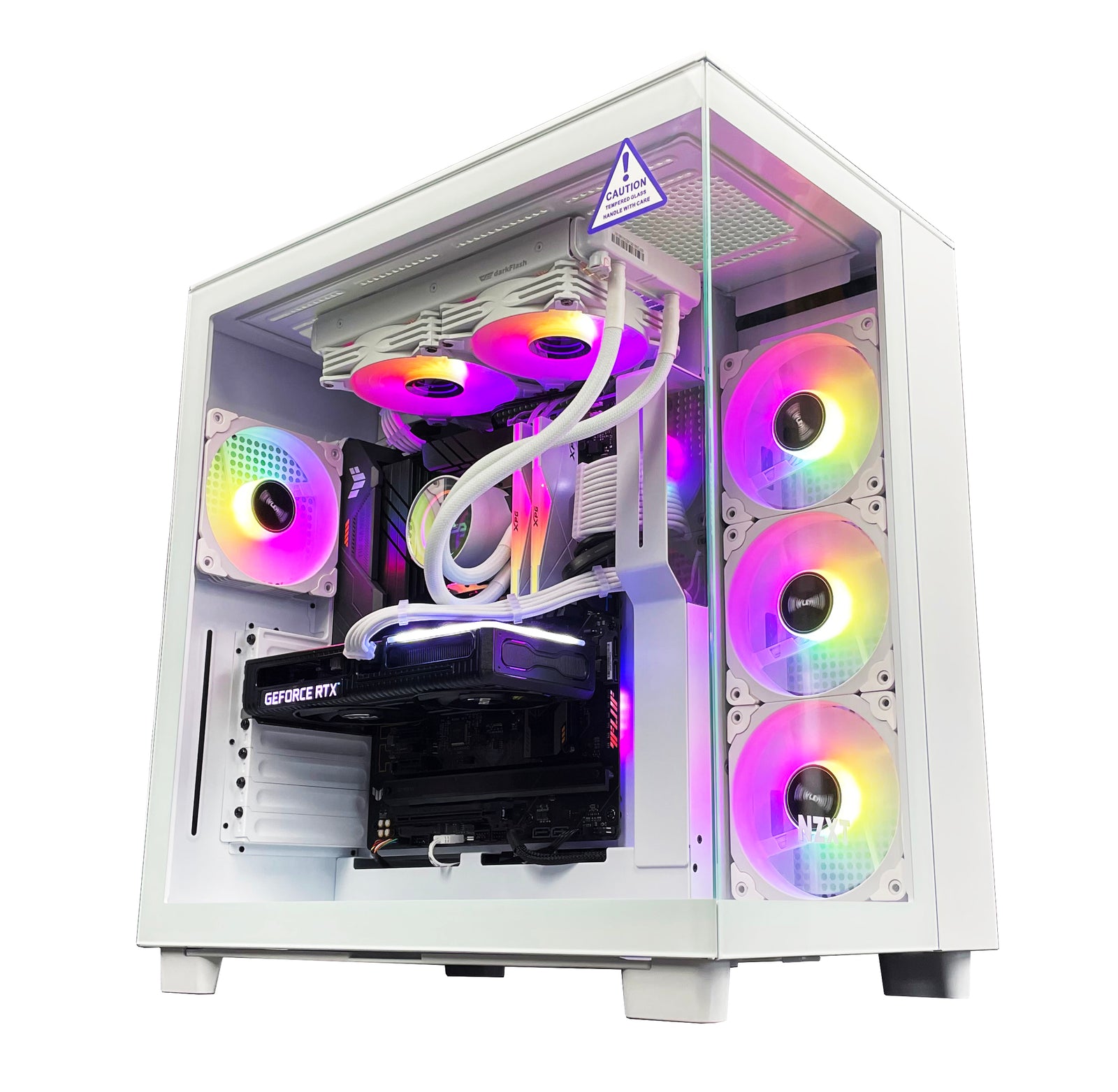 NEWLEAGUE ゲーミングデスクトップパソコン 特選エントリーモデル Core i7 14700F / RTX5070 / 32GB / NVMe SSD 1TB / 650W電源ユニット / Windows 11 Pro/WPS Office  水冷クーラー搭載H9モデル