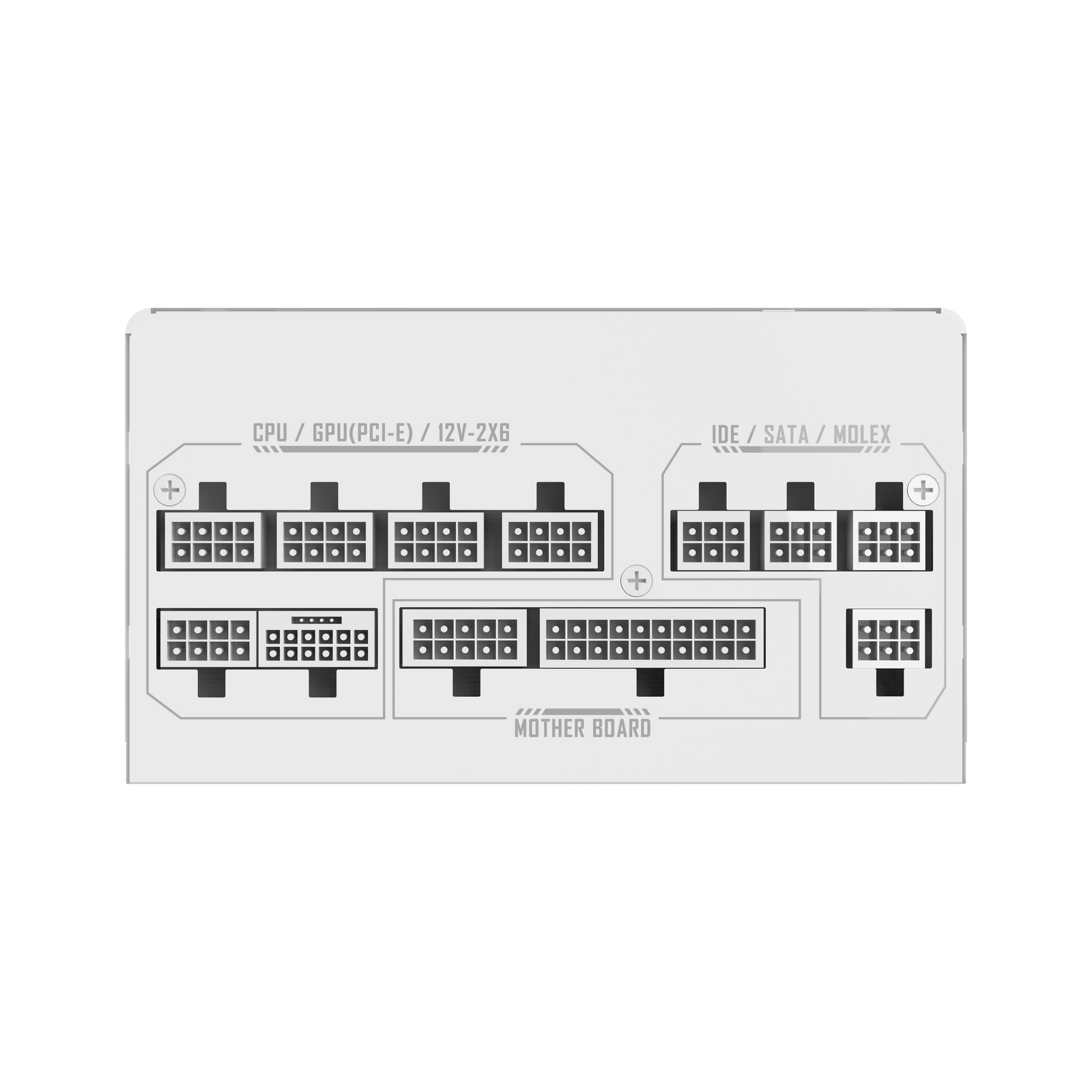 NEWLEAGUE RT1200 ゲーミングPC用電源, 1200W, ATX3.1, PCIe 5.1, 80 PLUS Gold認証, フルモジュラー (ホワイト, 1200W)