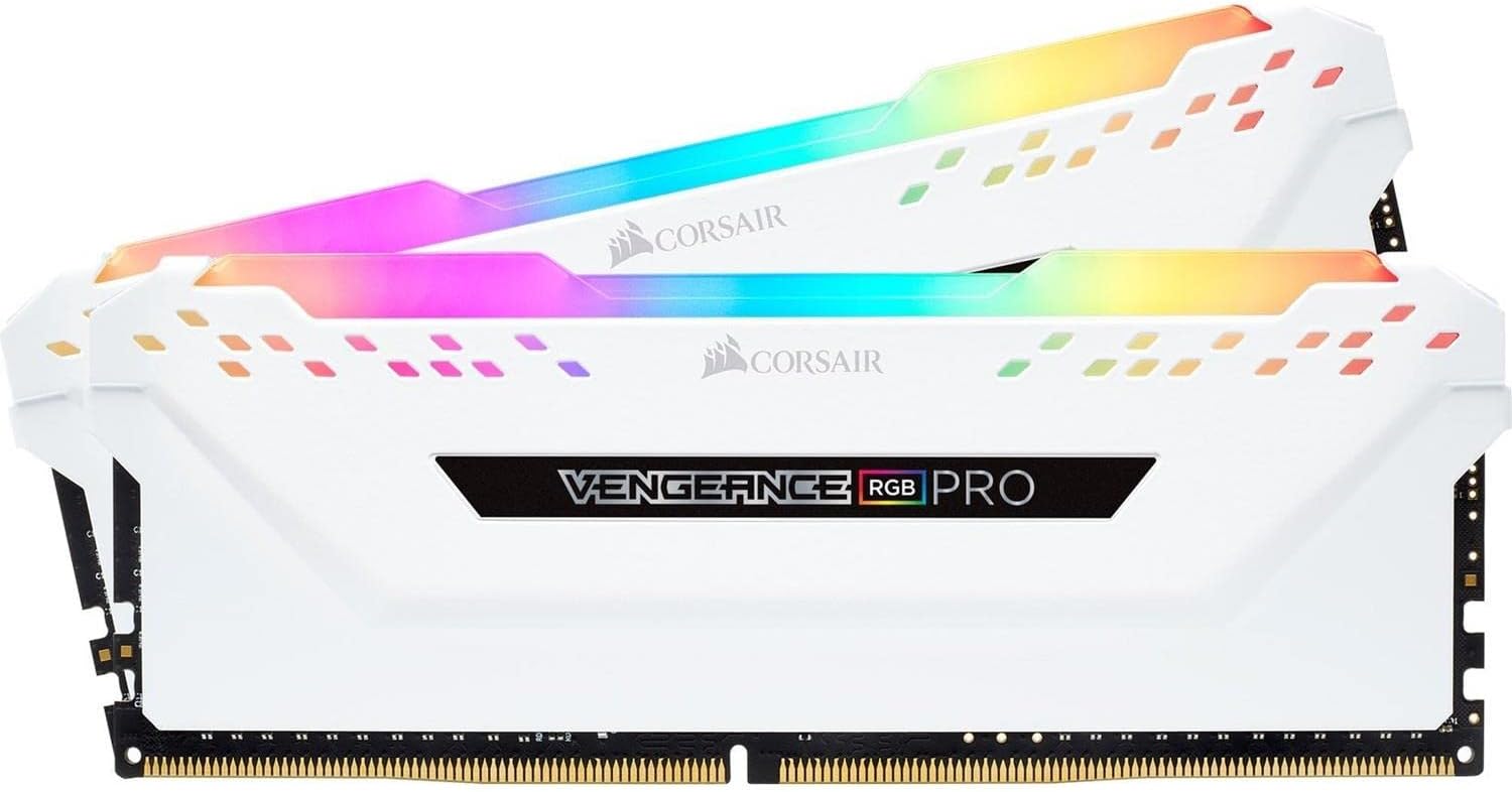 Corsair DDR4-3200MHz デスクトップPC用 メモリ VENGANCE RGBシリーズ 32GB [16GB×2枚] ホワイトCMW32GX4M2E3200C16W