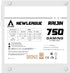 NEWLEAGUE RJ750 GAMING シリーズ 電源ユニット, 750W, 80PLUS BRONZE認証, PCIE 5.1対応，直付けモデル【5年保証】 ホワイト