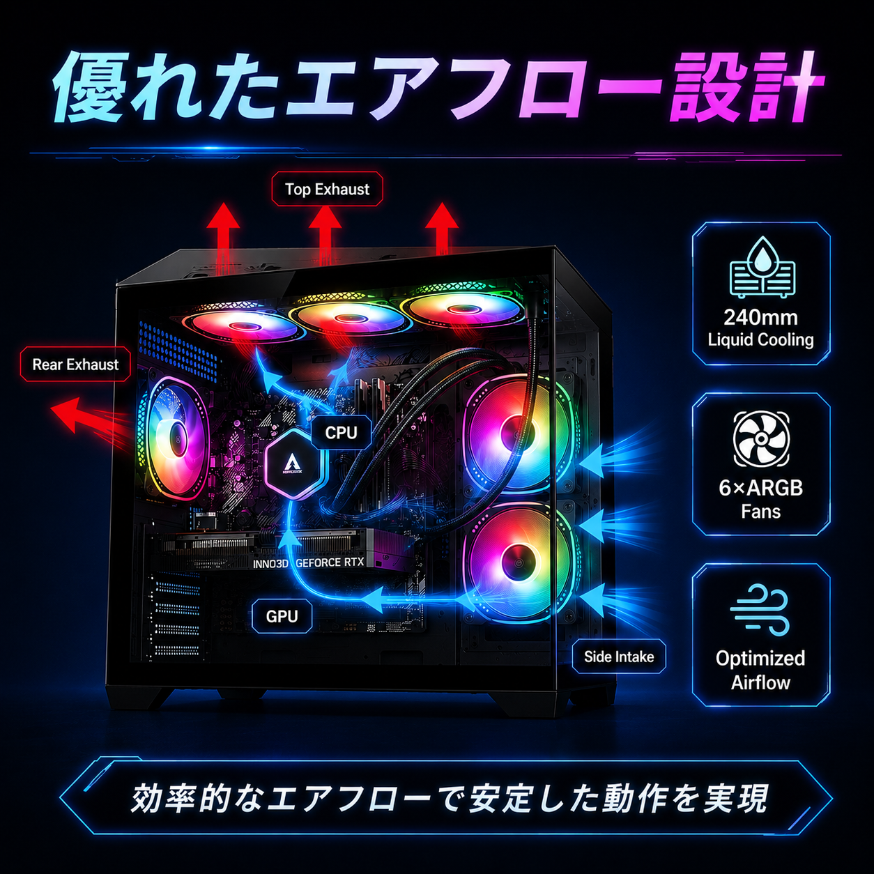 NEWLEAGUE AGILE G6-BKSR｜ハイパフォーマンスモデル｜Ryzen 7 5700X × RTX 5070｜32GB・1TB SSD