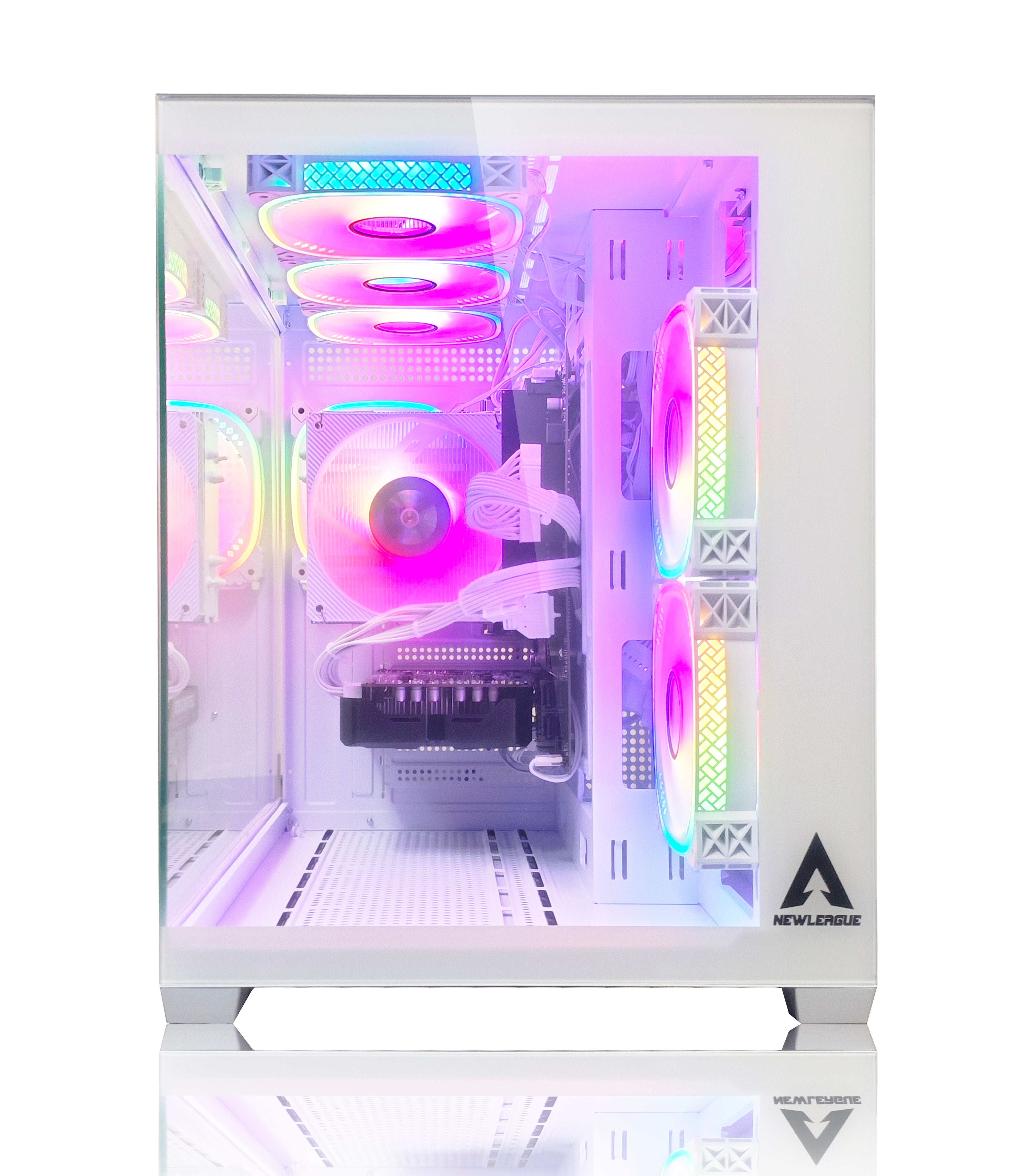 【NEWLEAGUE】ゲーミングパソコン Ryzen 7 5700X / RTX5060Ti / メモリ16GB / NVMe SSD 1TB / Windows11Pro / WPS Office ミドルタワー  G6WH-R75X-RTX56Ti
