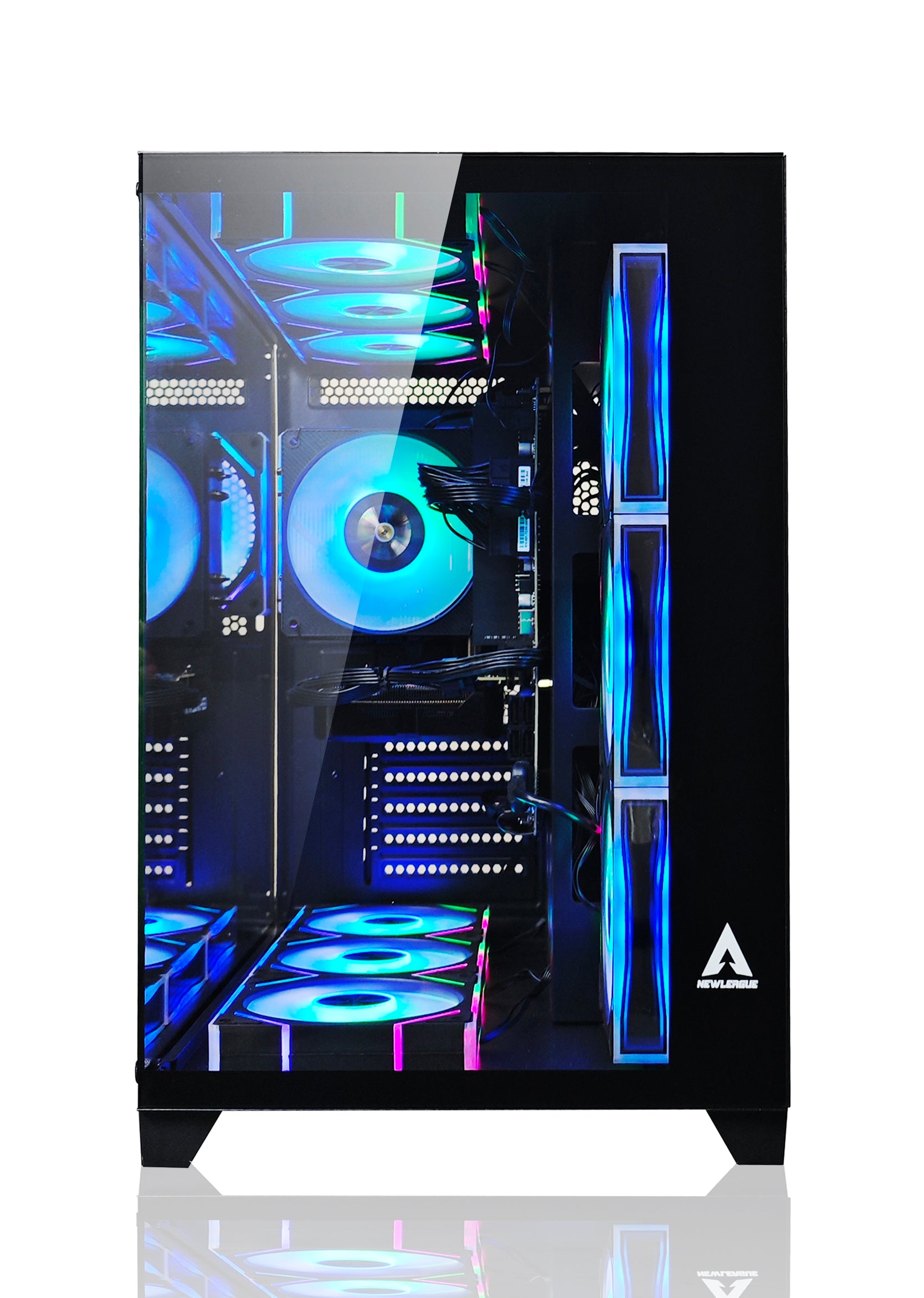 NEWLEAGUE ゲーミングデスクトップパソコン Core i7 14700F / RTX5070Ti / 32GB / NVMe SSD 1TB / 750W電源ユニット / Windows 11 Pro/WPS Office ミドルタワーモデル NGI714-RTX47650 (RTX5070Ti GDDR7 16GB, G7ブラック)