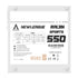 NEWLEAGUE RJ GAMING シリーズ 電源ユニット, 550W, 80PLUS BRONZE認証, 直付けモデル ホワイトケーブル【5年保証】 RJ550WH
