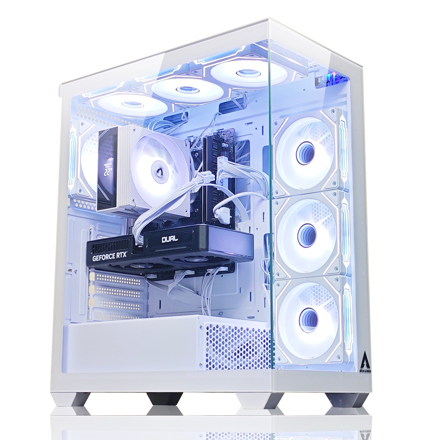 NEWLEAGUE ゲーミングデスクトップパソコン 特選エントリーモデル Ryzen 5 5500 / RTX5060 / 16GB / NVMe SSD 1TB / 550W電源ユニット / Windows 11 Pro/WPS Office