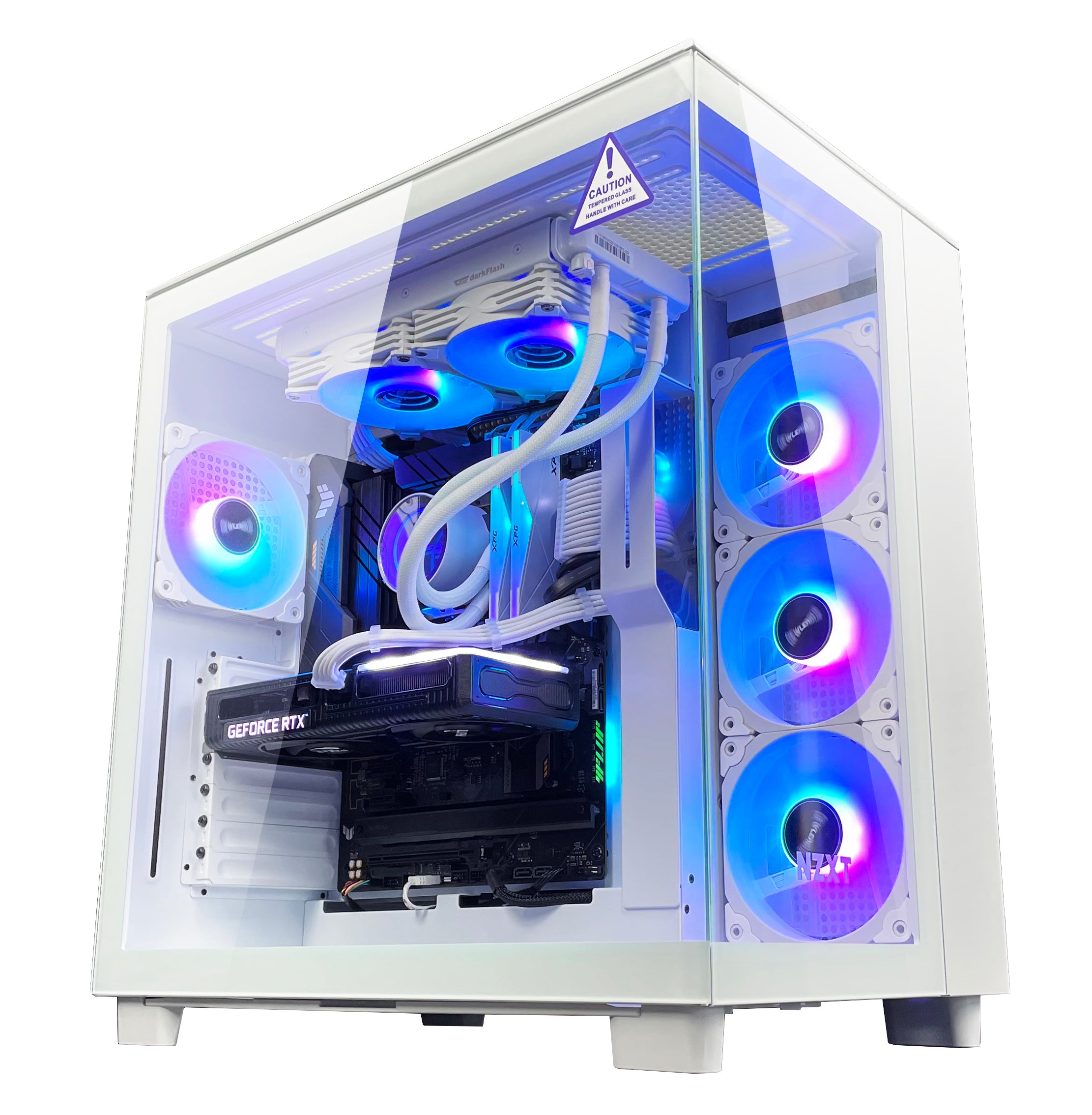 NEWLEAGUE ゲーミングデスクトップパソコン 特選エントリーモデル Core i7 14700F / RTX5070 / 32GB / NVMe SSD 1TB / 650W電源ユニット / Windows 11 Pro/WPS Office  水冷クーラー搭載H9モデル