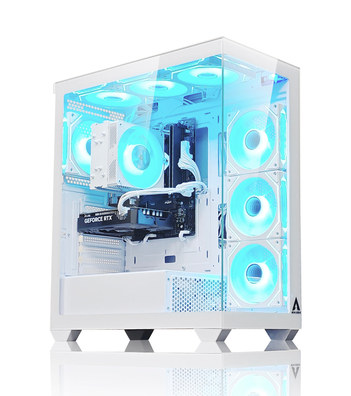 NEWLEAGUE ゲーミングデスクトップパソコン 特選エントリーモデル Ryzen 5 5500 / RTX5060 / 16GB / NVMe SSD 1TB / 550W電源ユニット / Windows 11 Pro/WPS Office